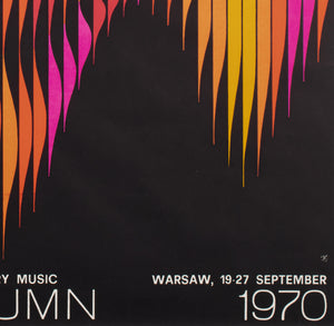 Warsaw Autumn 1970 Polish B1 Music Festival Poster, Hubert Hilscher - detail