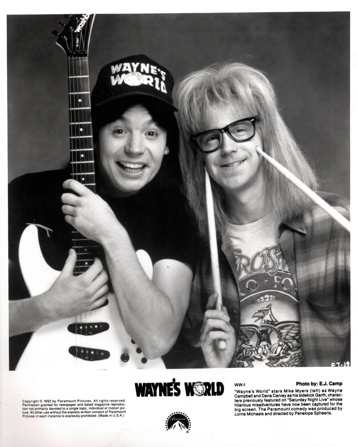 Waynes World 1992 Publicity Film Movie Press Still Framed