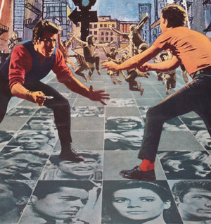 west side story 1961 japanese b1 film movie poster - detail