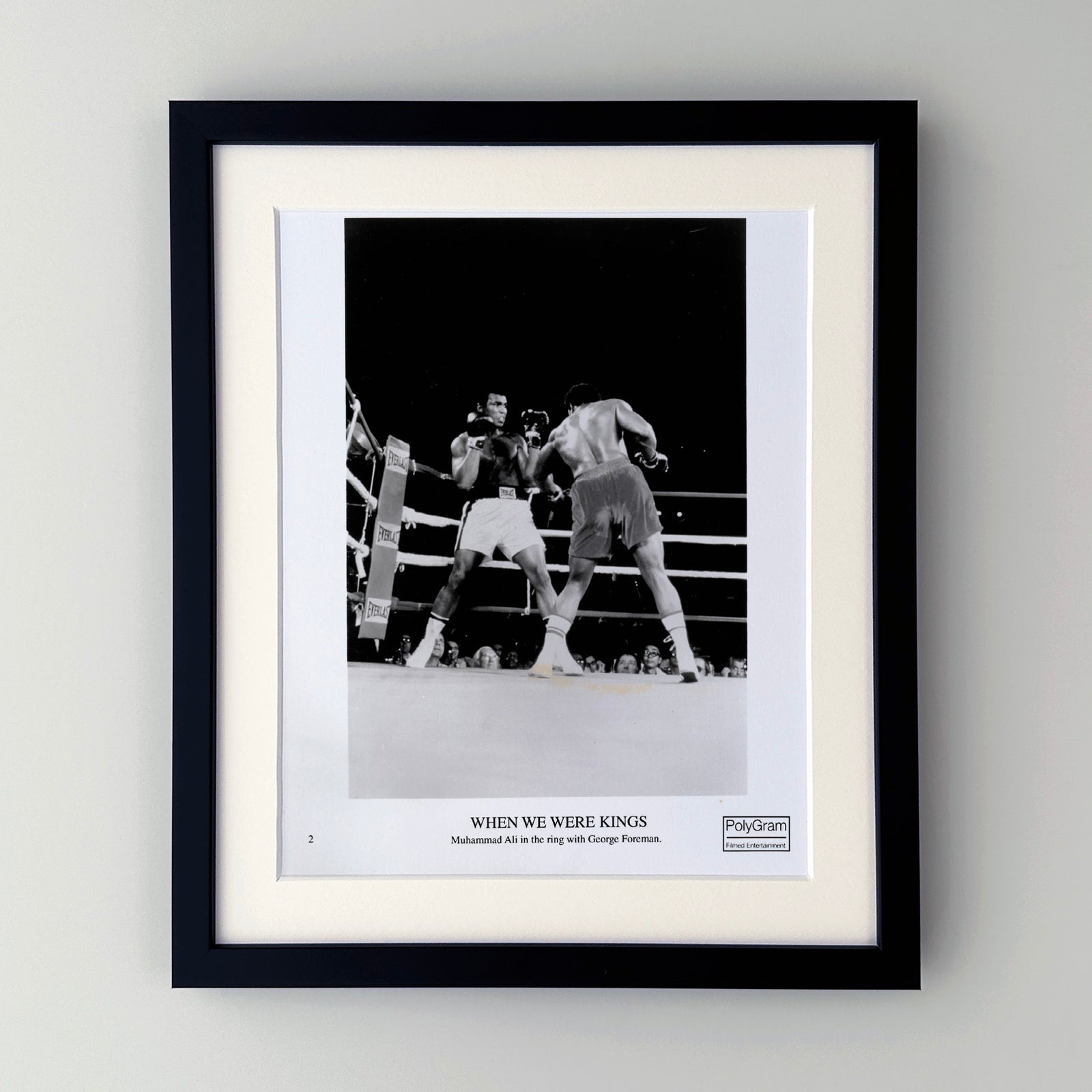 When We Were Kings 1996 Publicity Film Movie Press Still Framed