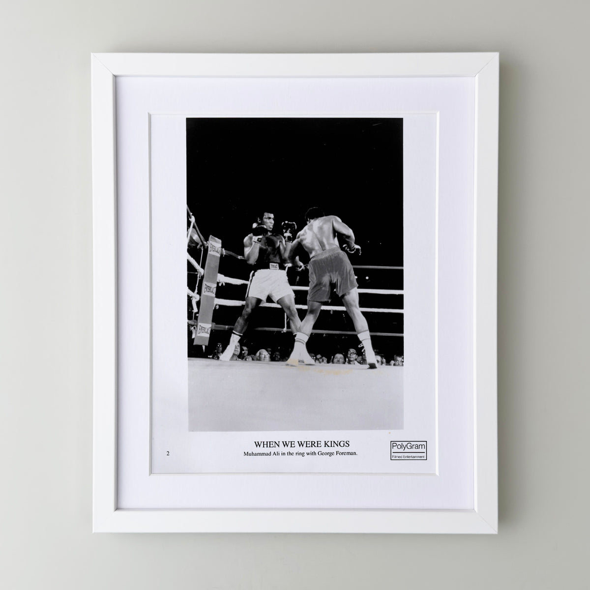 When We Were Kings 1996 Publicity Film Movie Press Still Framed