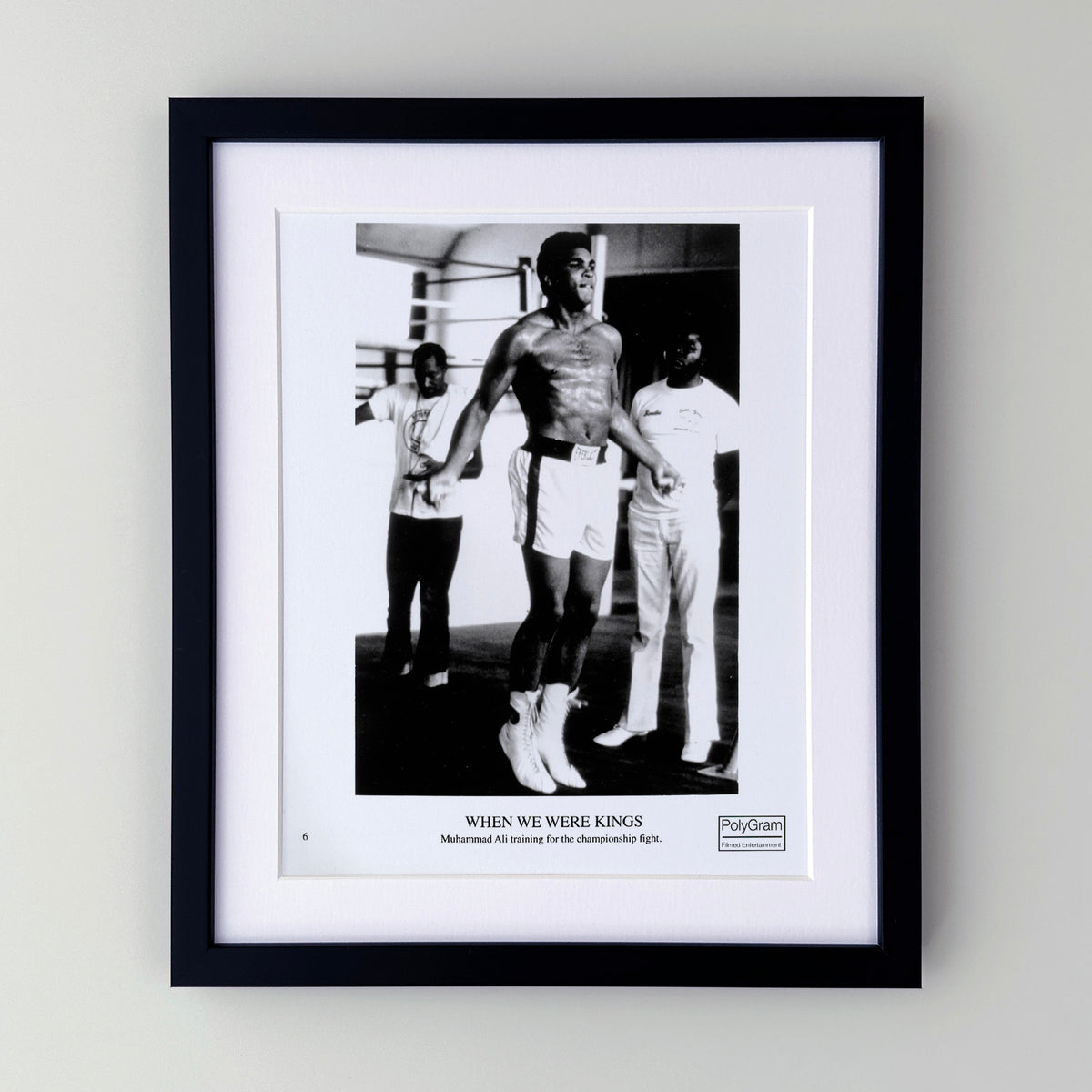 When We Were Kings 1996 Publicity Film Movie Press Still Framed