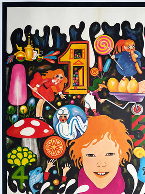 Willy Wonka and the Chocolate Factory 1971 French Grande Film Movie Poster, Bacha - detail