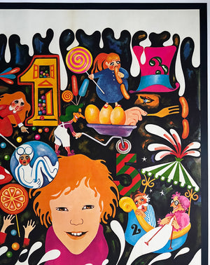 Willy Wonka and the Chocolate Factory 1971 French Grande Film Movie Poster, Bacha - detail