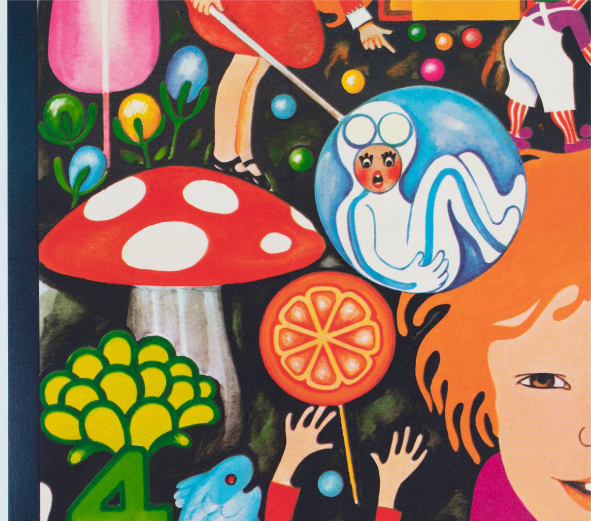 Willy Wonka and the Chocolate Factory 1971 French Grande Film Movie Poster, Bacha - detail