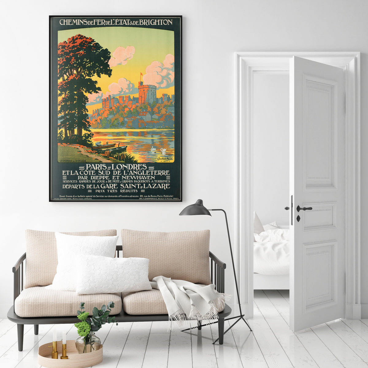 Windsor Castle c1913 French Railway Travel Advertising Poster Constant Duval