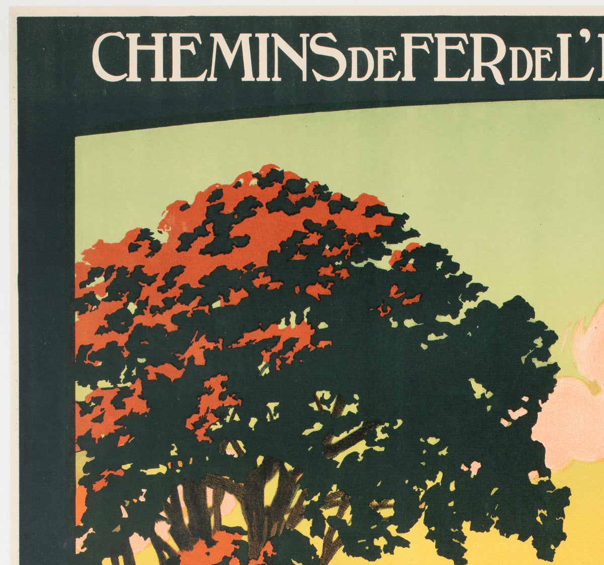 Windsor Castle c1913 French Railway Travel Advertising Poster Constant Duval - detail