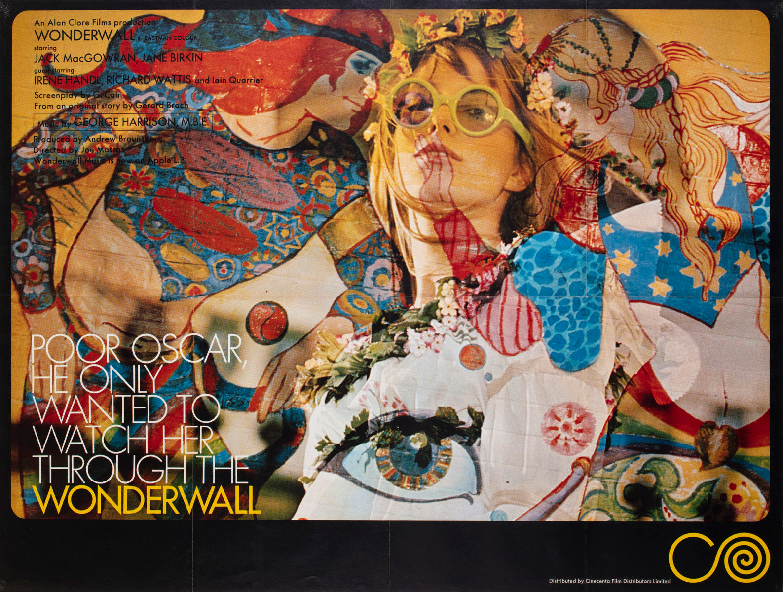 Wonderwall 1969 UK Quad Film Movie Poster