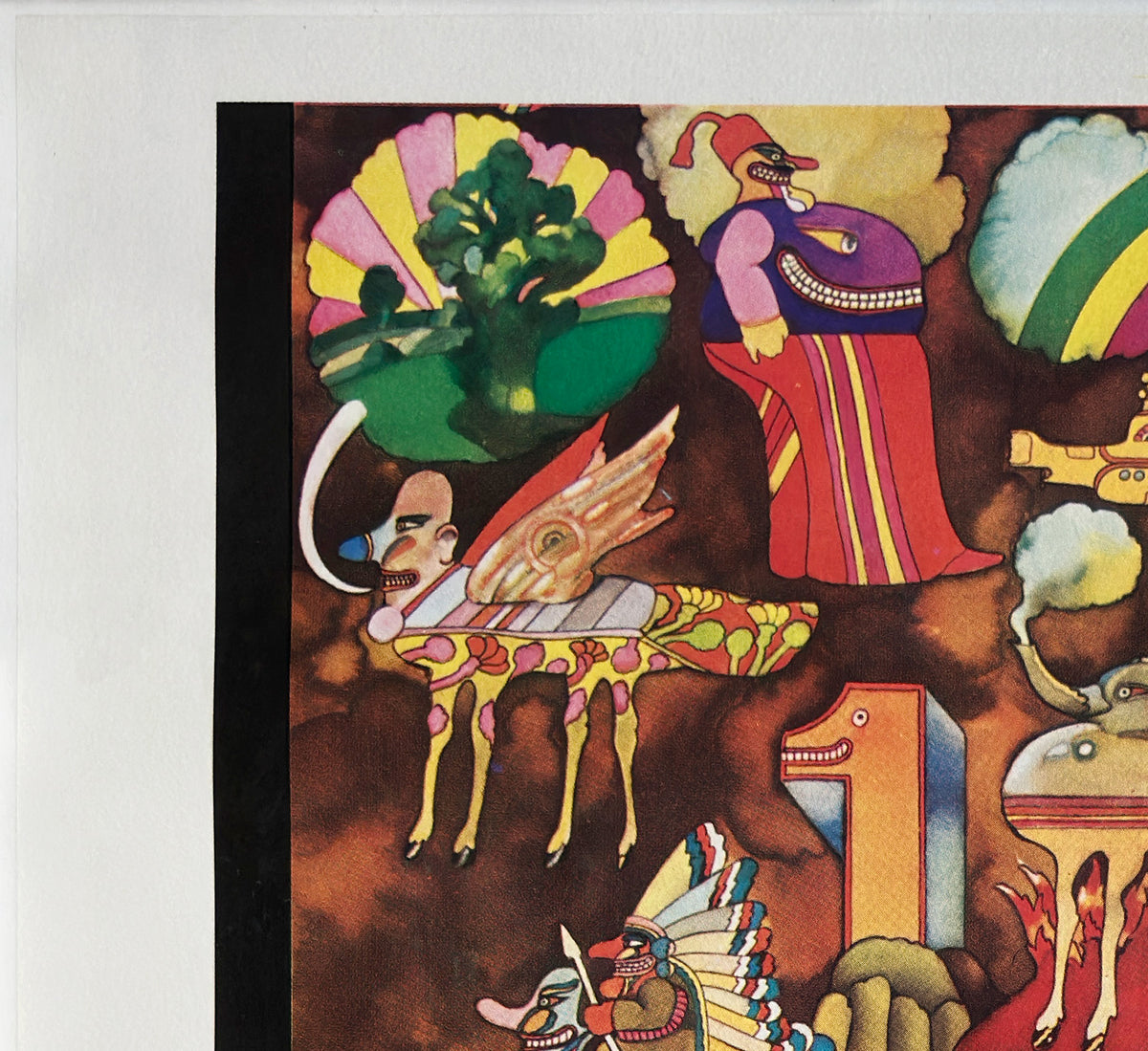 Yellow Submarine Italian 1970s 2 Foglio film movie poster, Beatles - detail