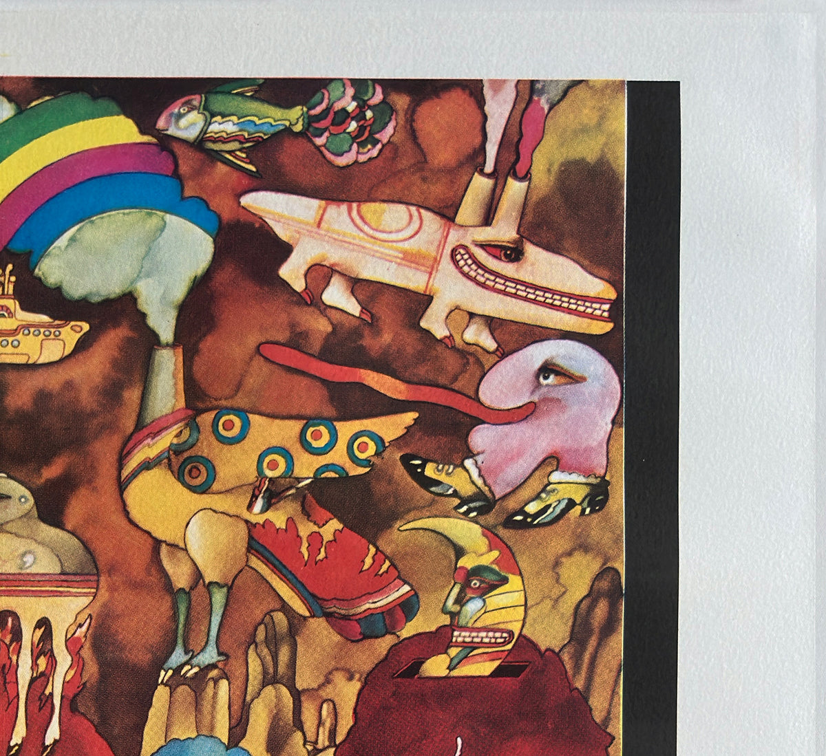 Yellow Submarine Italian 1970s 2 Foglio film movie poster, Beatles - detail