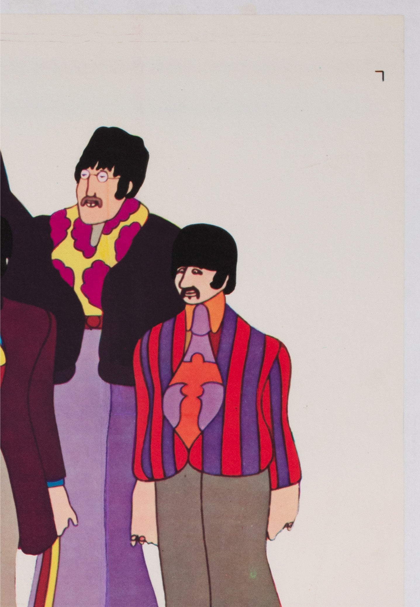Yellow Submarine 1968 Australian Daybill Film  Movie Poster - detail