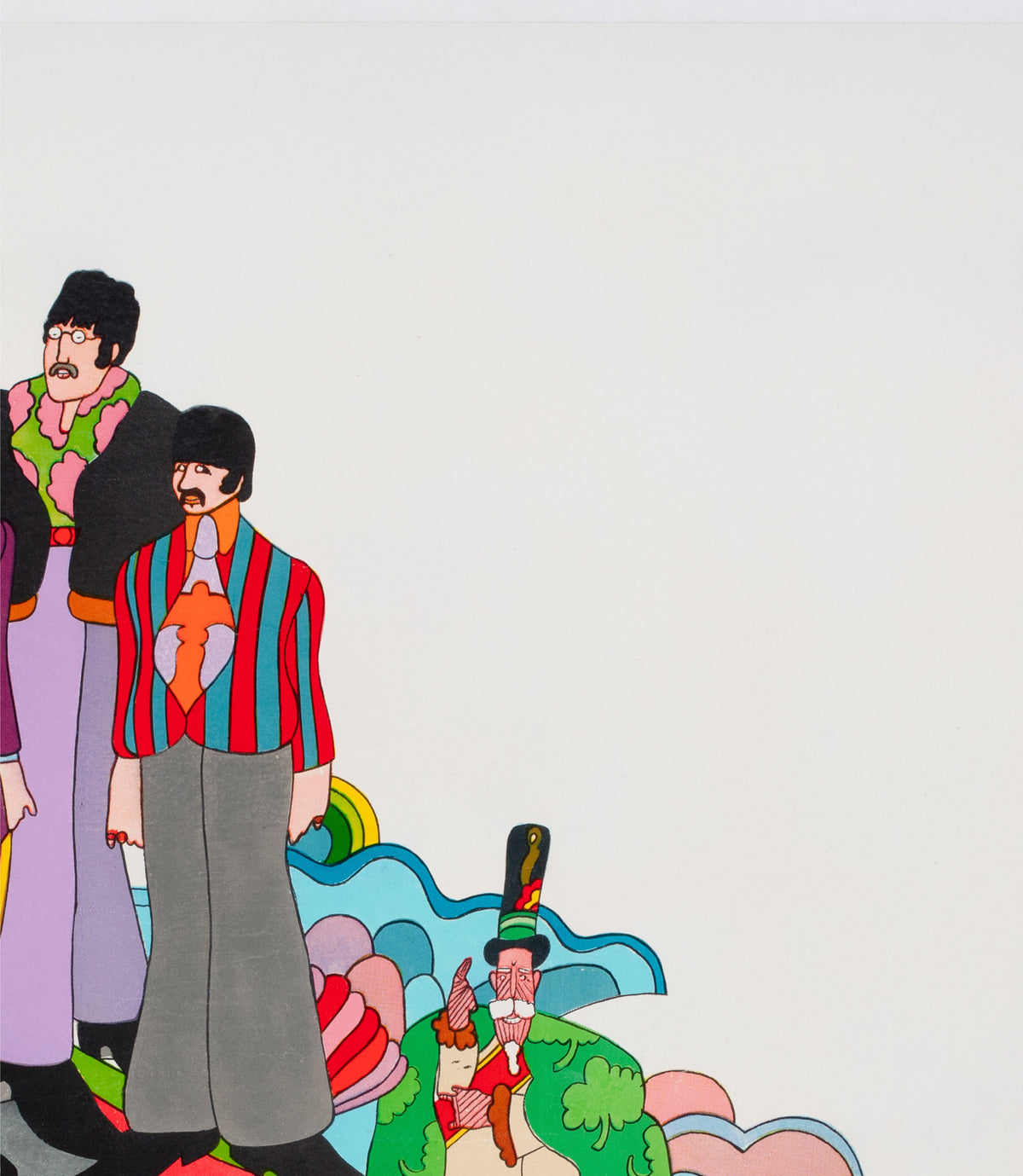 Yellow Submarine 1968 UK Quad Advance Film Poster Heinz Edelmann - detail