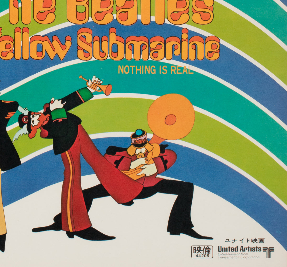 Yellow Submarine 1969 Japanese B2 Film Movie Poster - detail