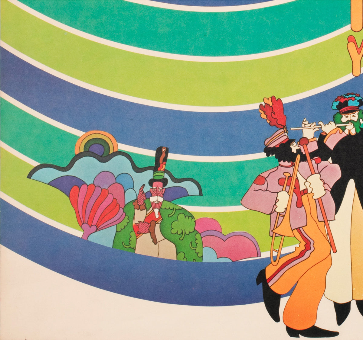 Yellow Submarine 1969 Japanese B2 Film Poster - detail