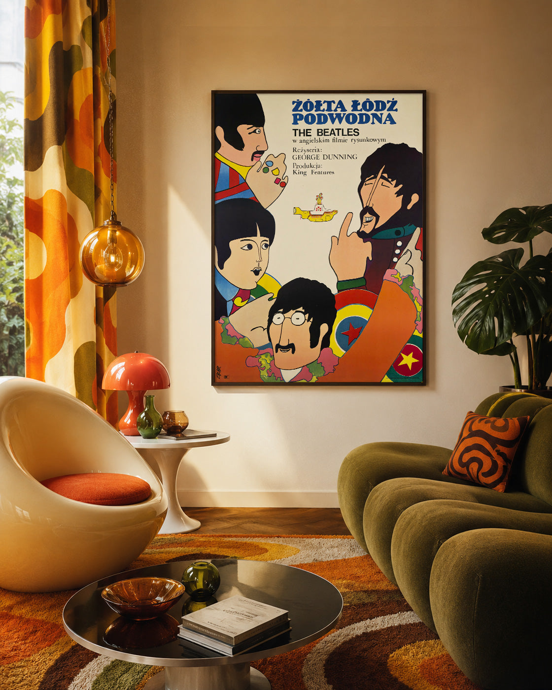 Yellow Submarine 1970 Polish A1 Film Poster Zygmunt Bobrowski