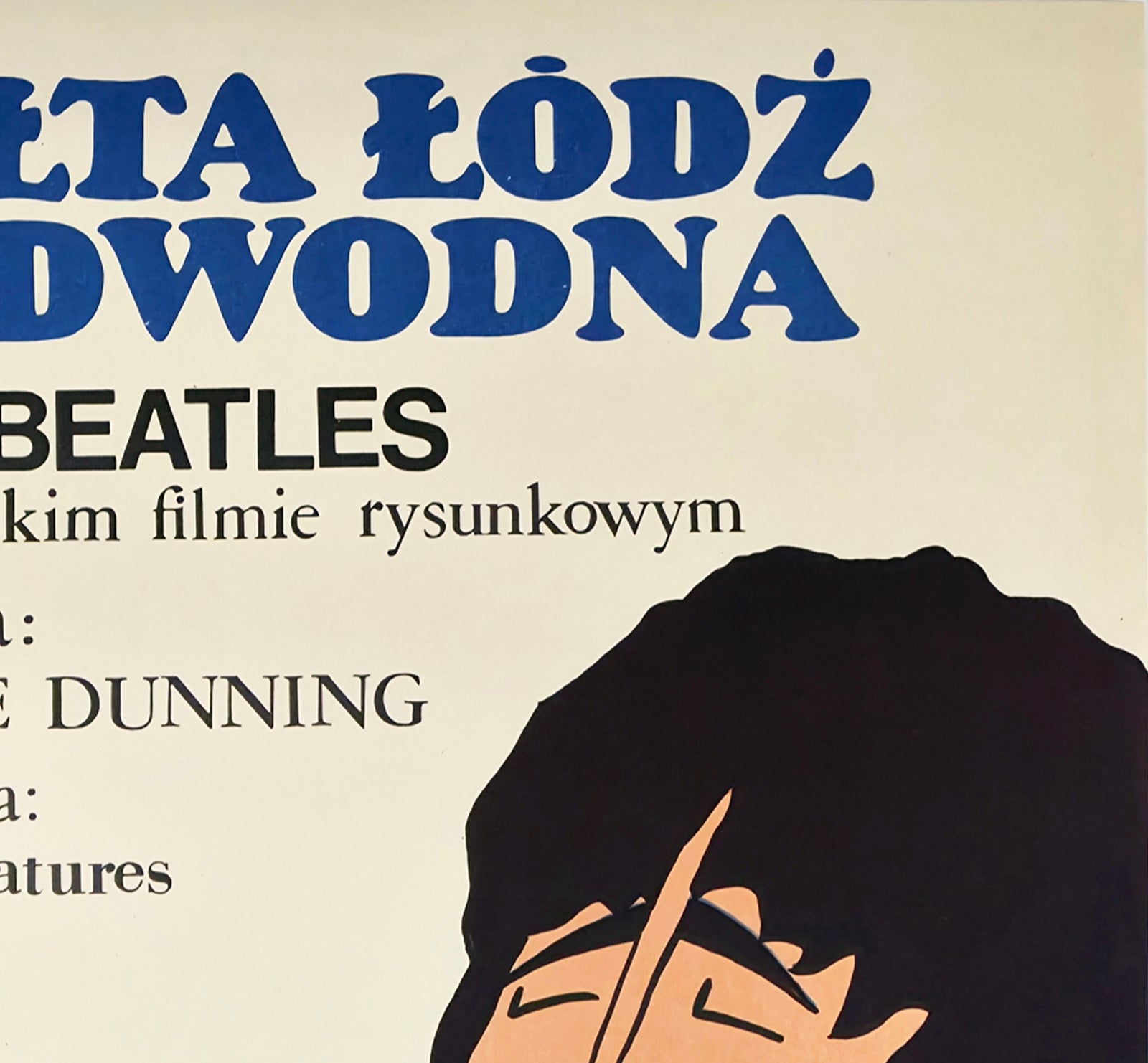 Yellow Submarine 1970 Polish A1 Film Poster Zygmunt Bobrowski - detail