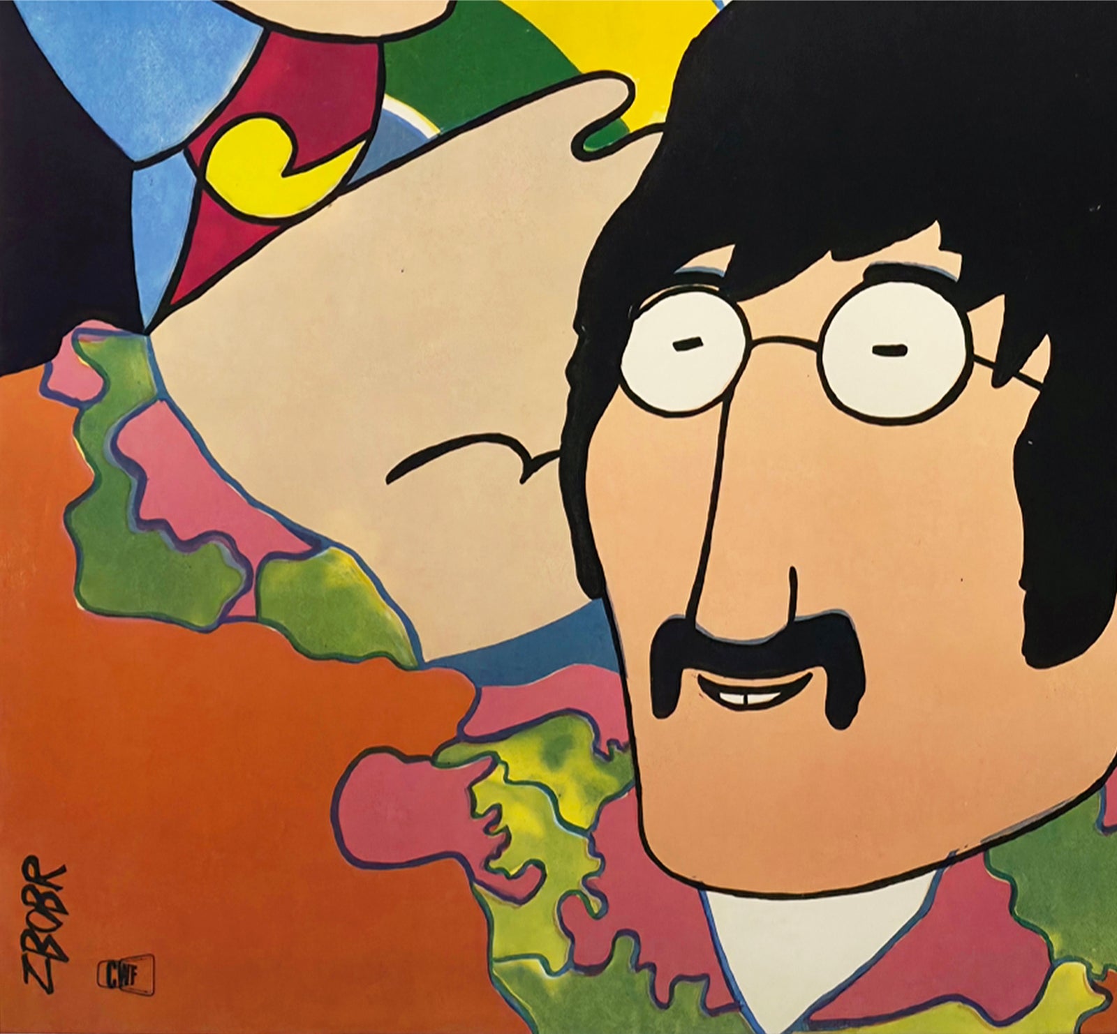 Yellow Submarine 1970 Polish A1 Film Poster Zygmunt Bobrowski - detail