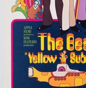 Yellow Submarine The Beatles 1968 US 1 Sheet Film Movie Poster, Heinz Edelmann - detail
