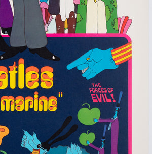 Yellow Submarine The Beatles 1968 US 1 Sheet Film Movie Poster, Heinz Edelmann - detail