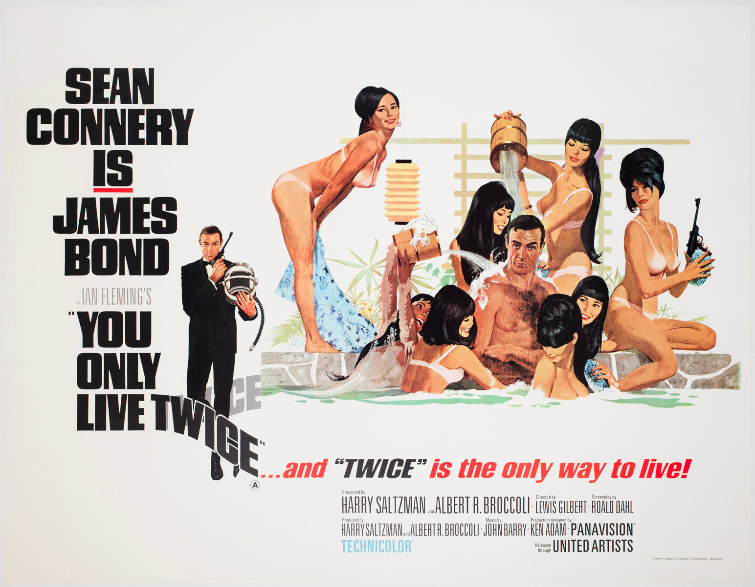 You Only Live Twice 1967 UK Quad Style C  Film Poster Robert McGinnis