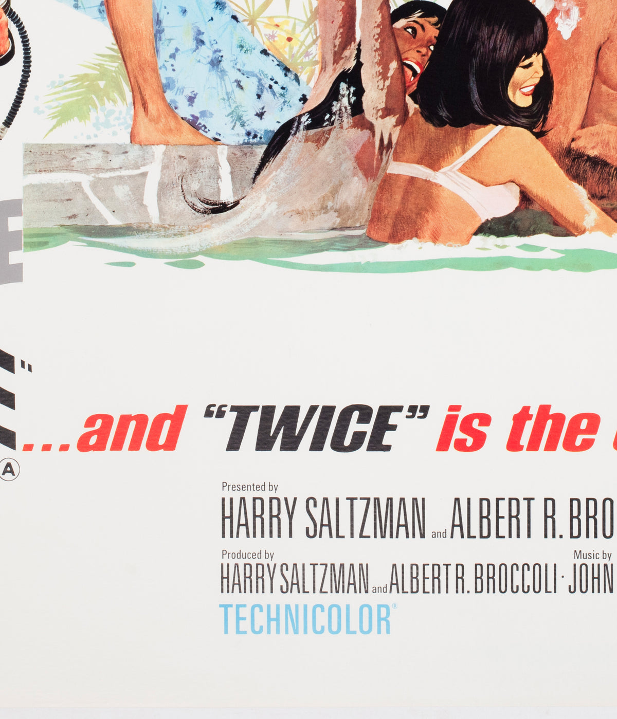 You Only Live Twice 1967 UK Quad Style C  Film Poster Robert McGinnis - detail