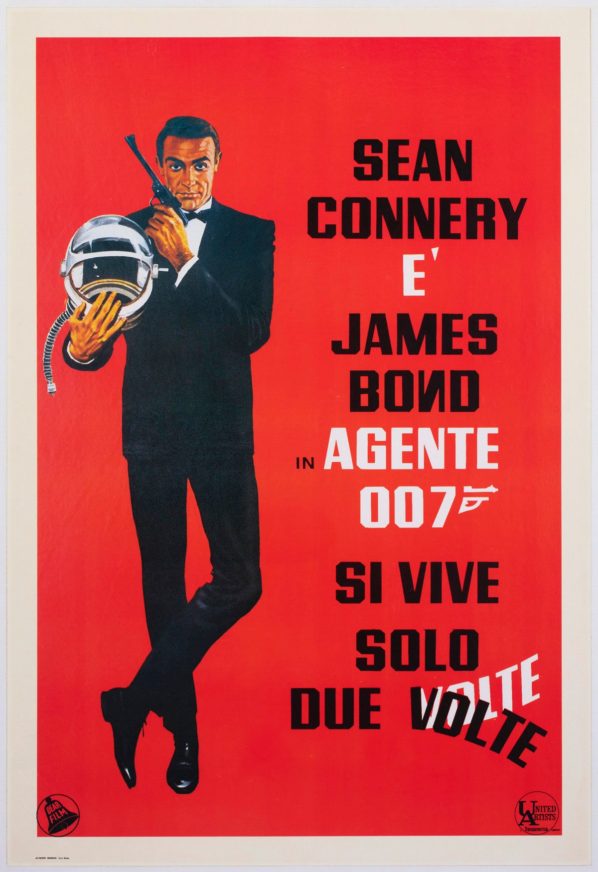 You Only Live Twice R1970s Italian Commercial Film Movie Poster, Robert McGinnis James Bond