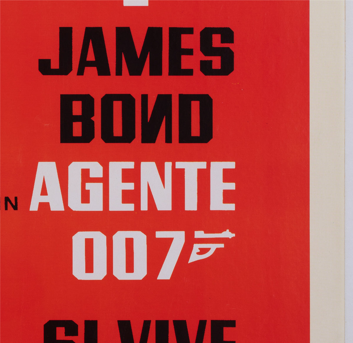 You Only Live Twice R1970s Italian Commercial Film Movie Poster, Robert McGinnis James Bond - detail