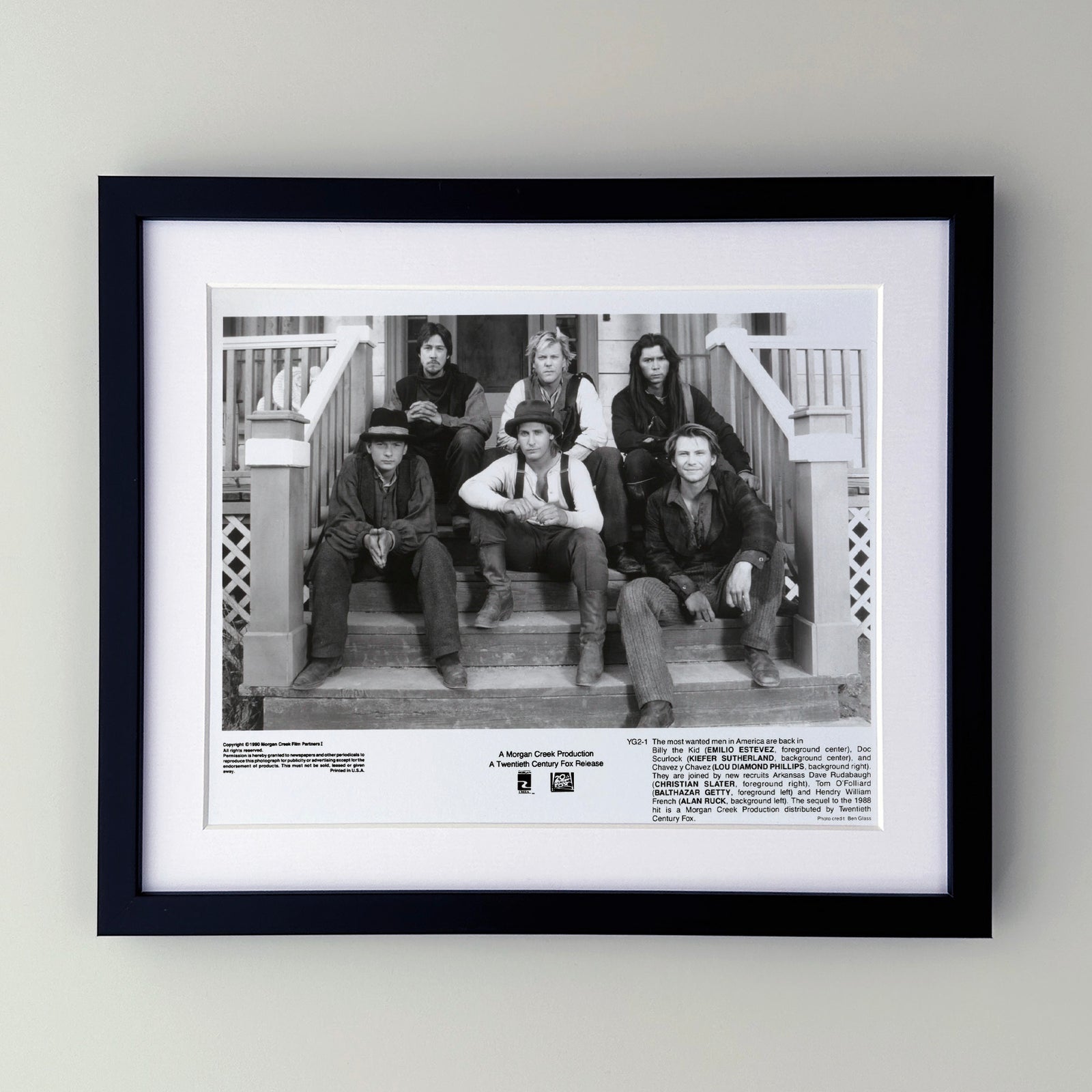Young Guns 1988 Publicity Film Movie Press Still Framed