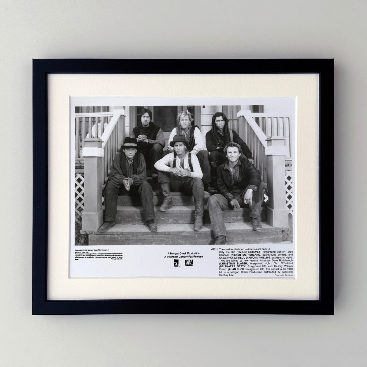 Young Guns 1988 Publicity Film Movie Press Still Framed