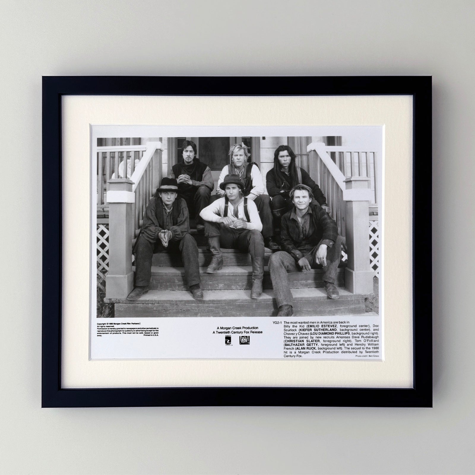 Young Guns 1988 Publicity Film Movie Press Still Framed