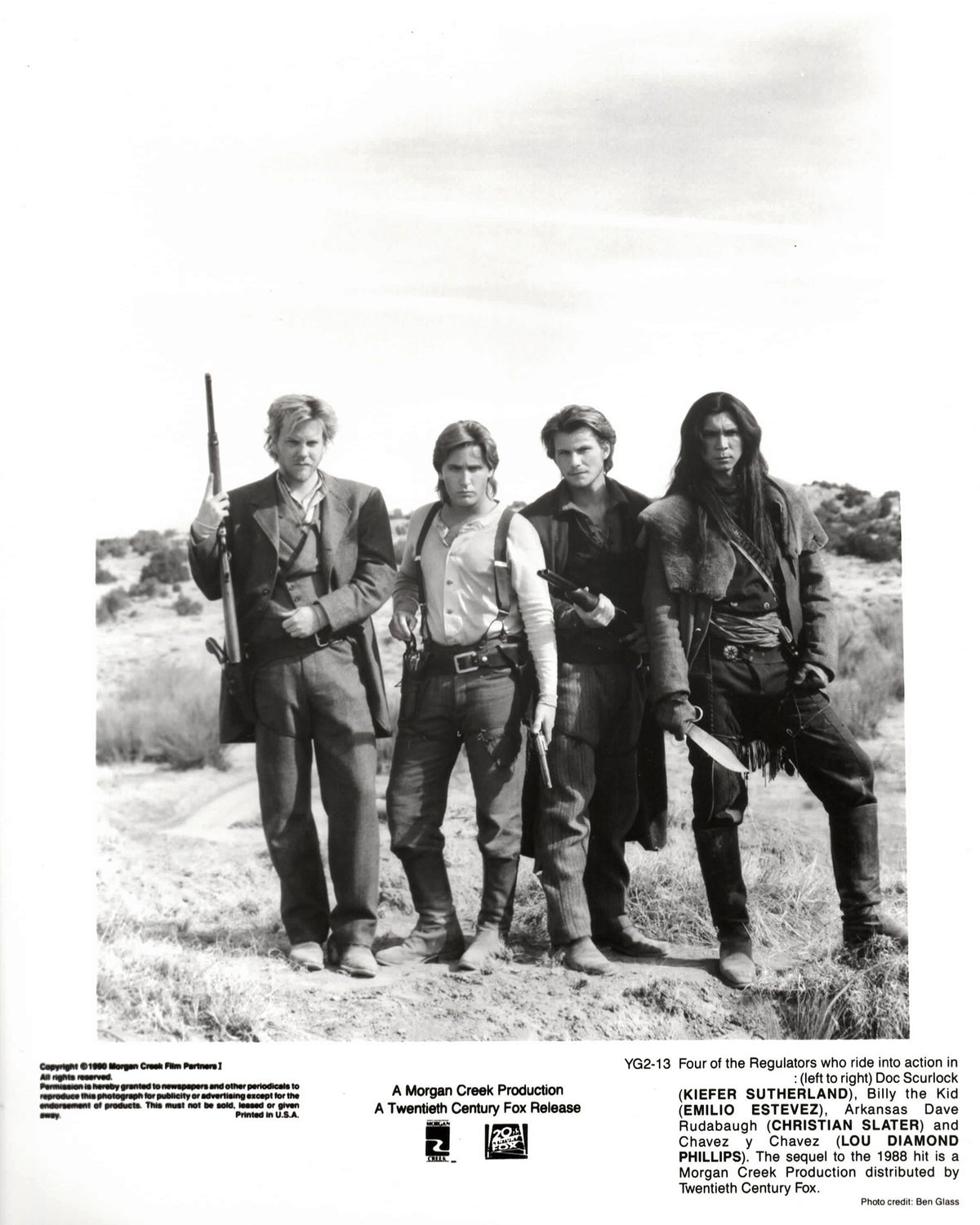 Young Guns 1988 Publicity Film Movie Press Still Framed