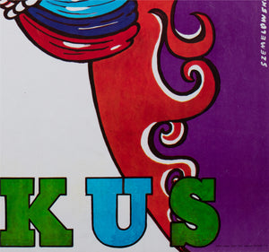 ZIRKUS Colourful Horse 1970s Polish Circus Poster, Szemelowski - detail
