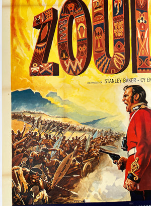 Zulu 1964 French Grande Film Movie Poster, Roger Soubie - detail