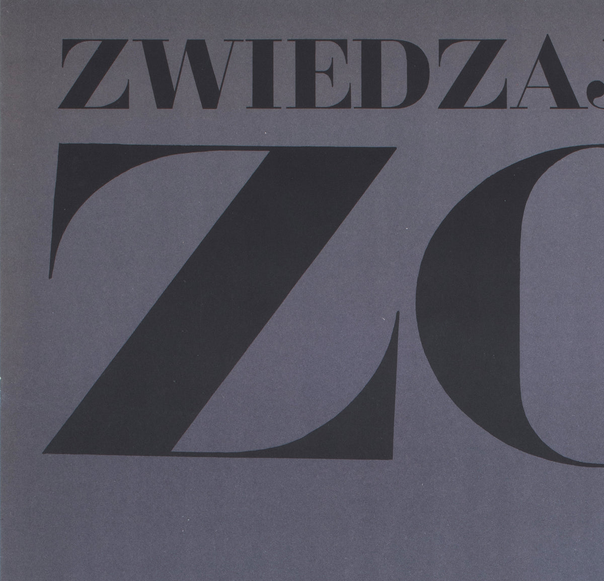 Zwiedzajcie Warszawa Zoo 1967 Polish Poster Waldemar Swierzy - detail