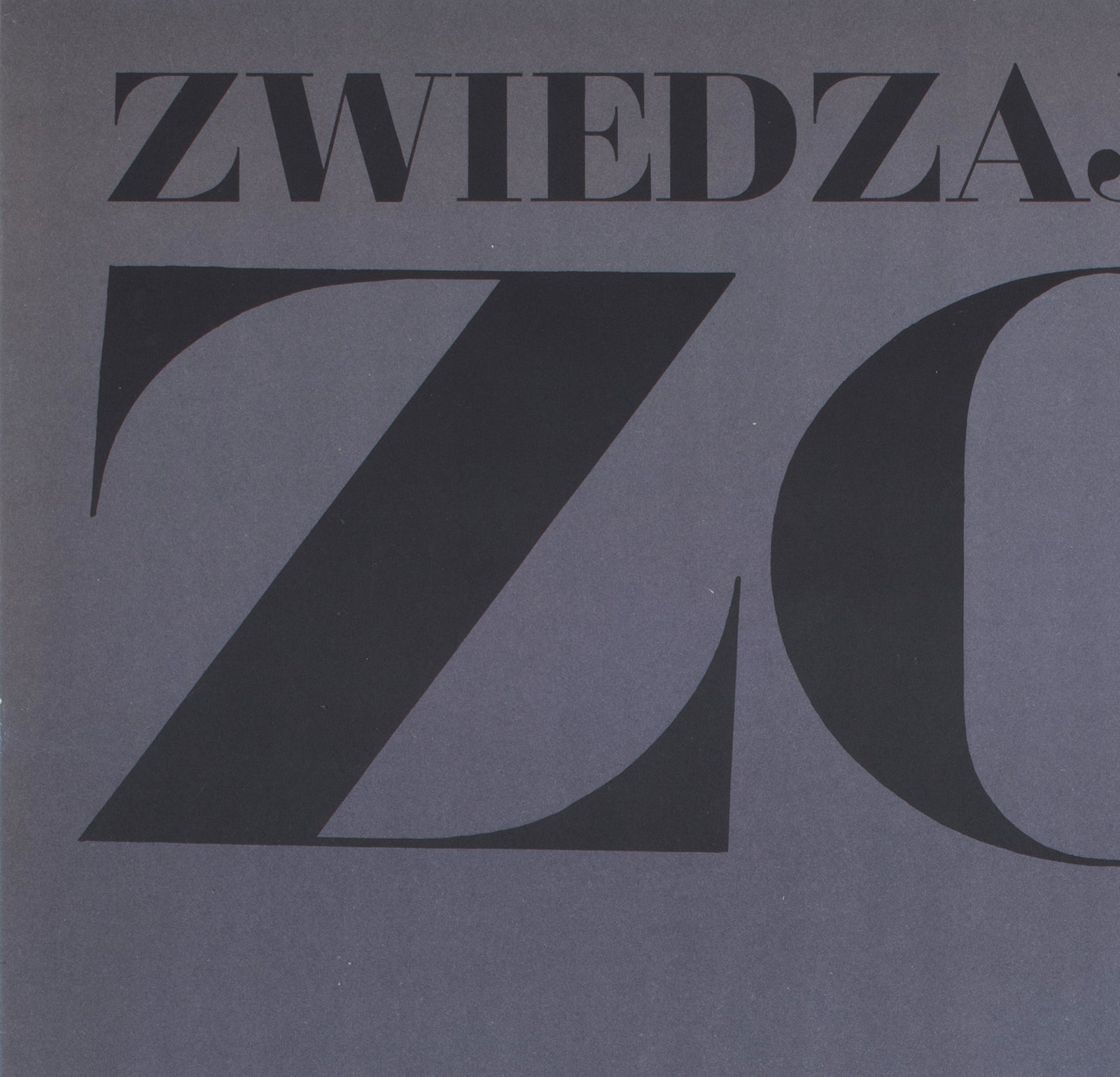 Zwiedzajcie Warszawa Zoo 1967 Polish Poster Waldemar Swierzy - detail