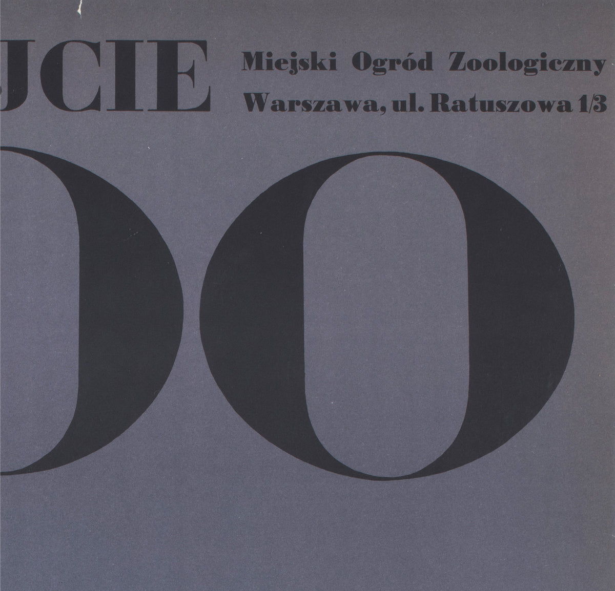 Zwiedzajcie Warszawa Zoo 1967 Polish Poster Waldemar Swierzy - detail