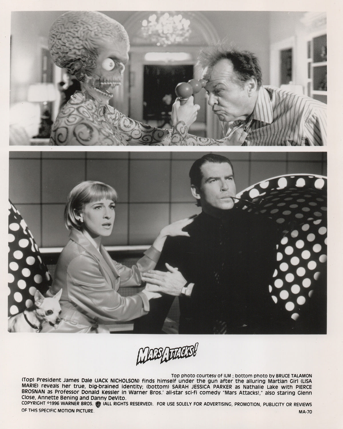mars Attacks (1996) Film Movie Press Publicity Still Framed