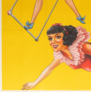 Circus 1960s Trapeze US 6 Sheet Advertising Poster - detail