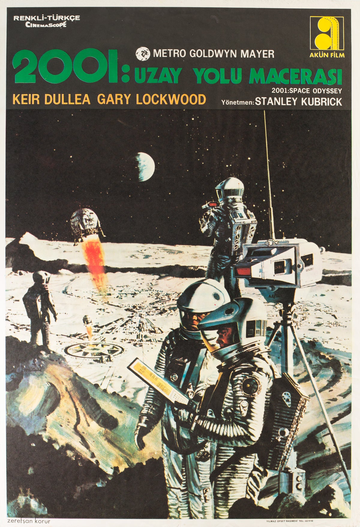 2001: A Space Odyssey 1968 Turkish 1 Sheet Film Poster, McCall