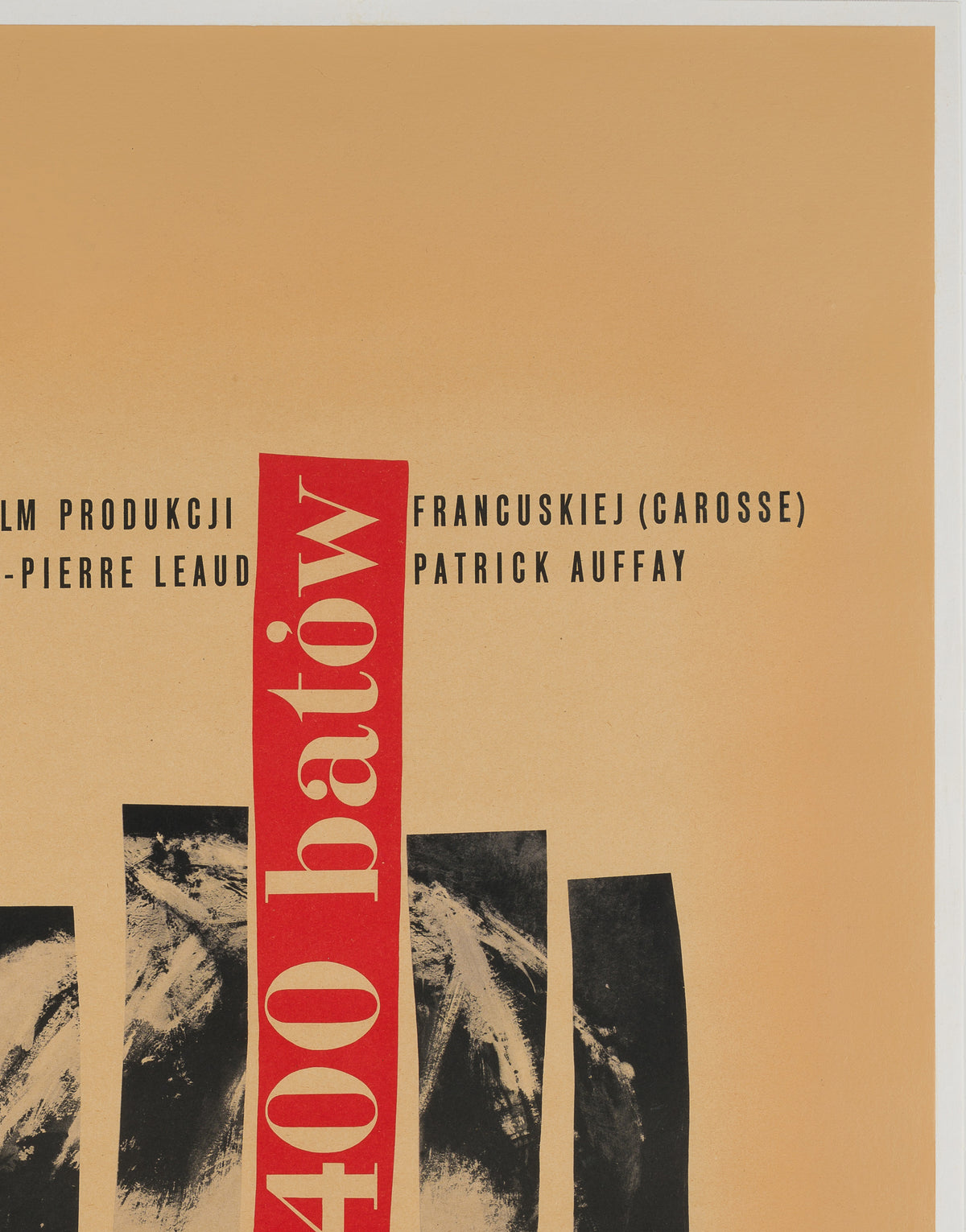 400 Blows 1960 Polish Film Poster, Swierzy - detail
