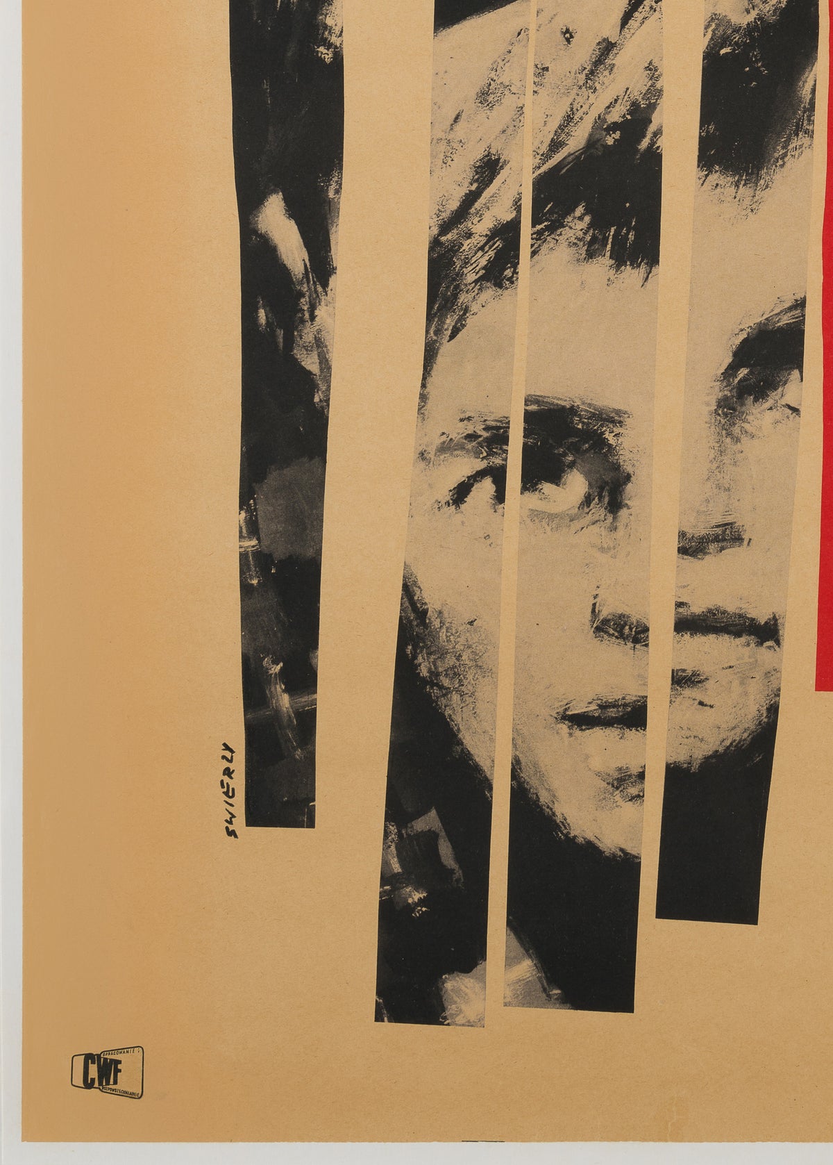 400 Blows 1960 Polish Film Poster, Swierzy - detail