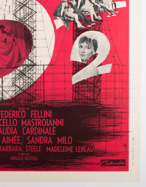 8 1/2 1963 Fellini original French Affiche Moyenne film movie poster