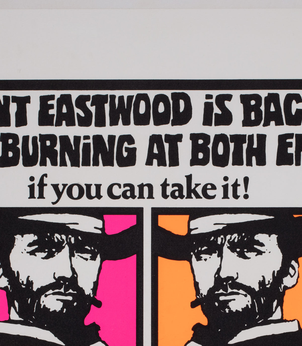 A Fistful of Dollars / For a Few Dollars More R1969 UK Quad Double Bill Film Movie Poster - detail