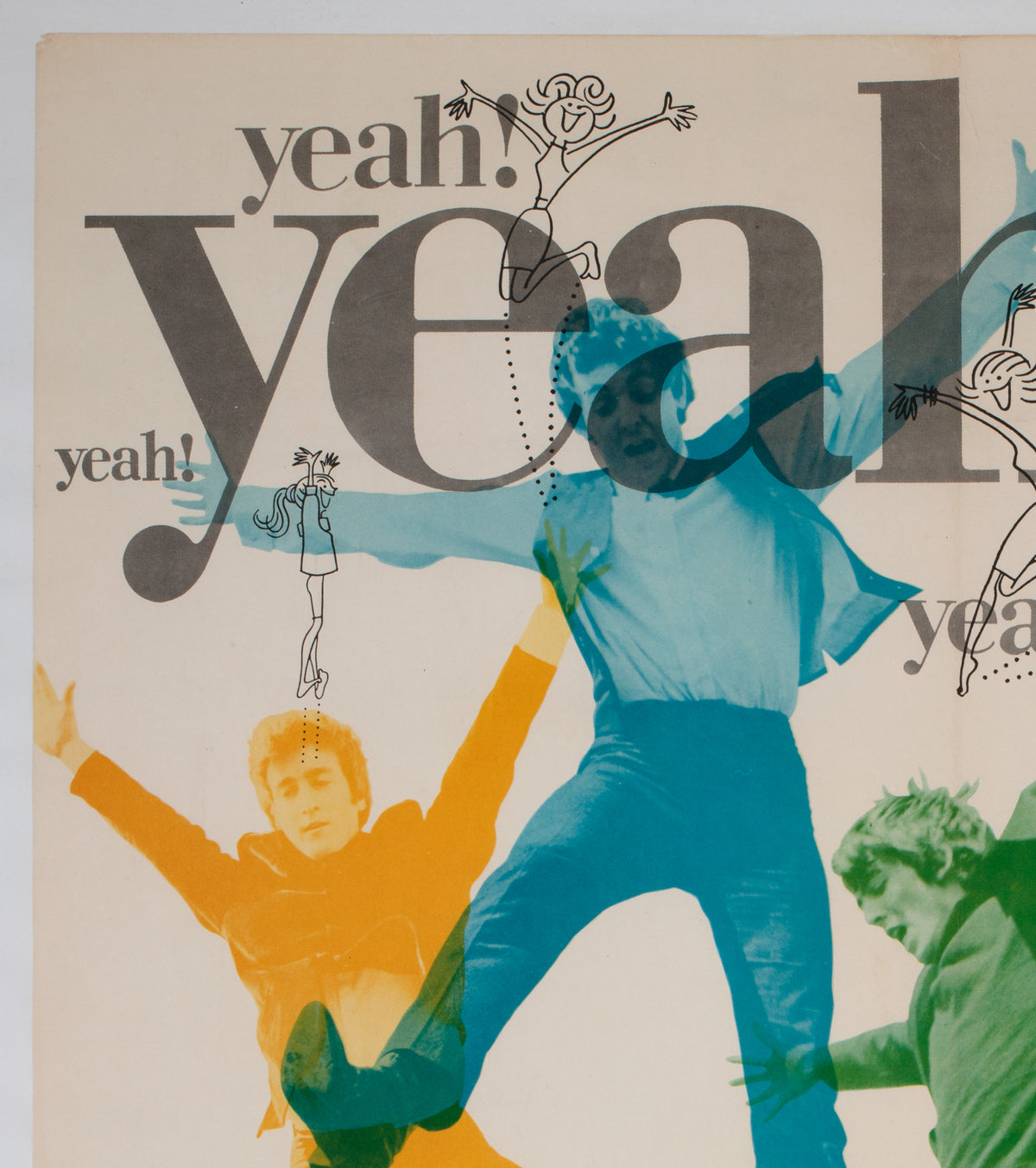 A Hard Day's Night 1964 Japanese B2 Film Poster - detail