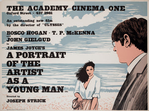 A Portrait of the Artist as a Young Man 1977 Academy Cinema UK Quad Film Poster, Strausfeld