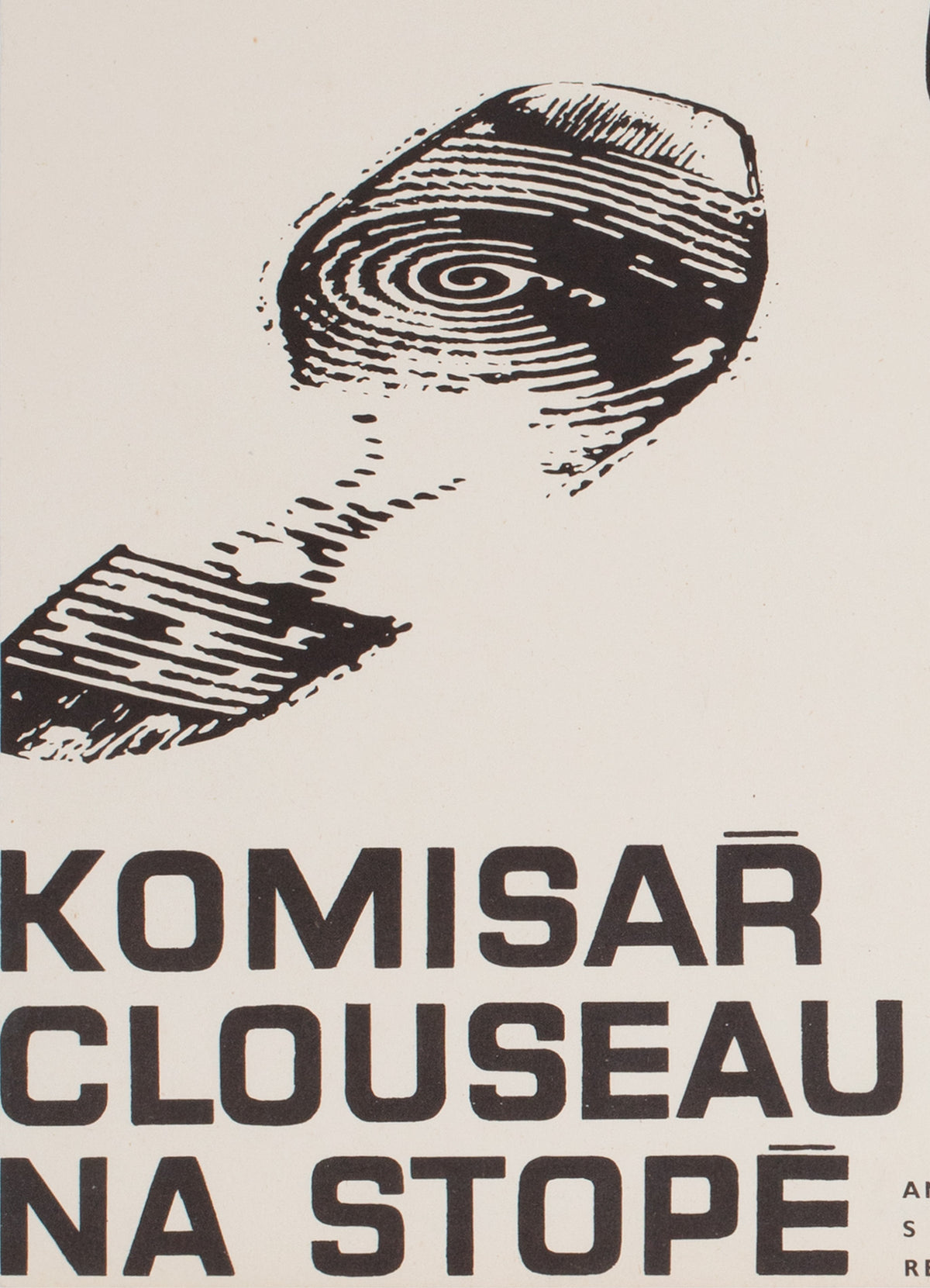 A Shot in the Dark 1970 Czech A3 Film Poster, Sebek, Pink Panther - detail