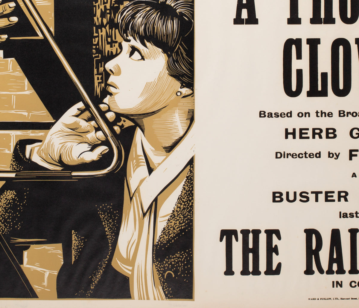 A Thousand Clowns 1966 Academy Cinema UK Quad Film Poster, Strausfeld - detail