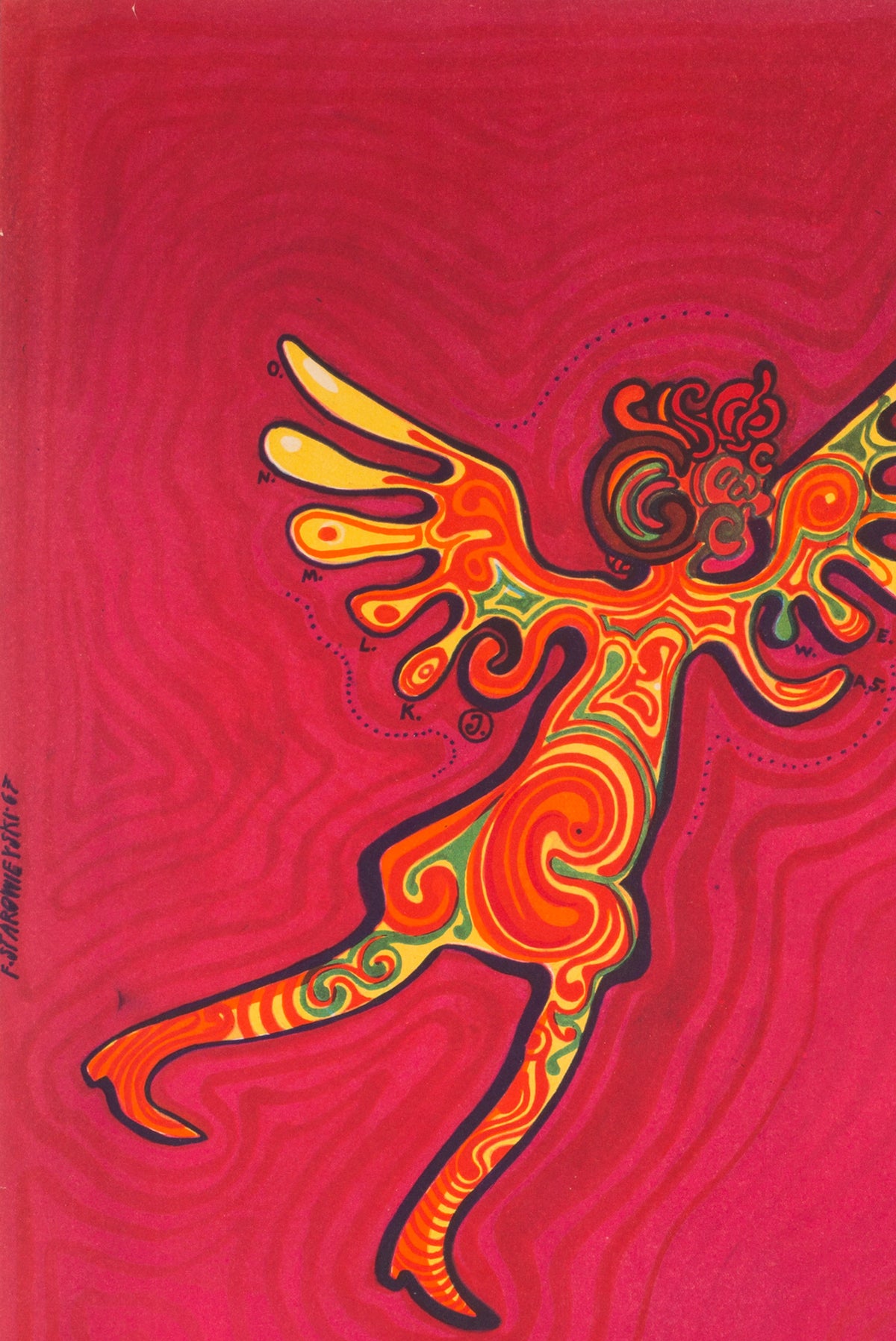 A Woman Is a Woman (Une femme est une femme) 1967 Polish A1 Film Poster, Starowieyski - detail