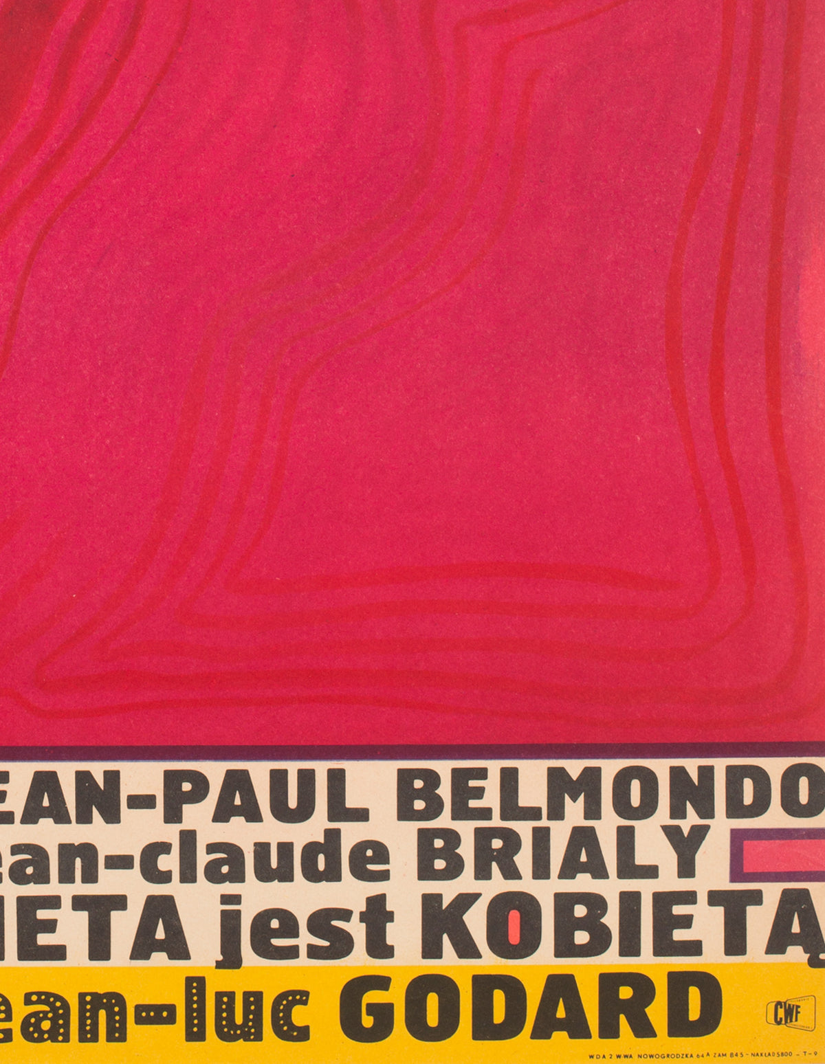 A Woman Is a Woman (Une femme est une femme) 1967 Polish A1 Film Poster, Starowieyski - detail