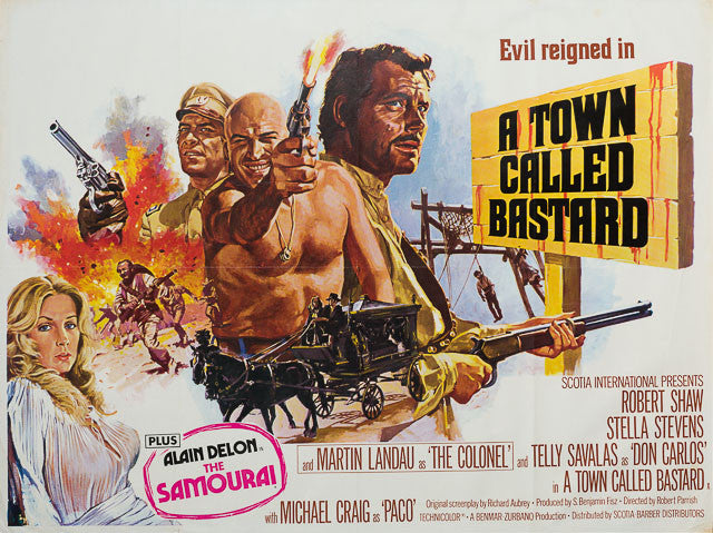 A Town Called Bastard 1971 original vintage UK quad film movie poster